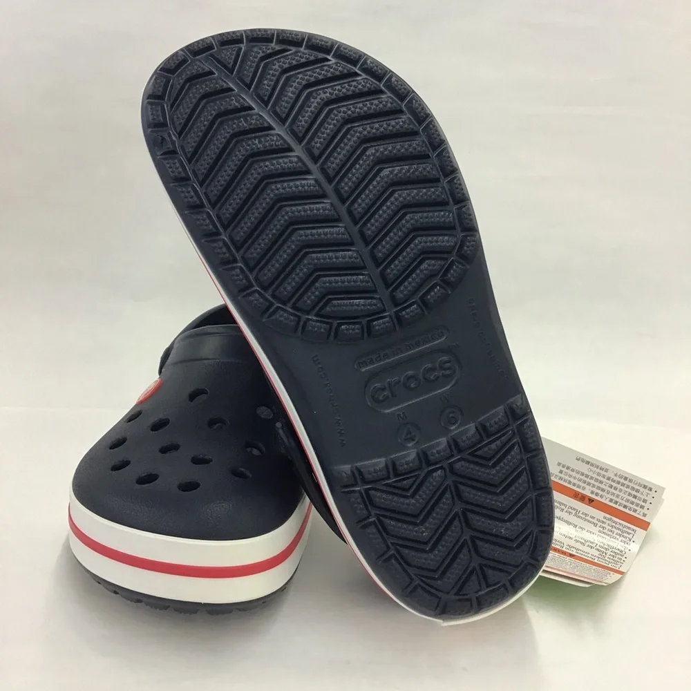 Crocs, Crocband clogs, Navy Blue, Size: 4